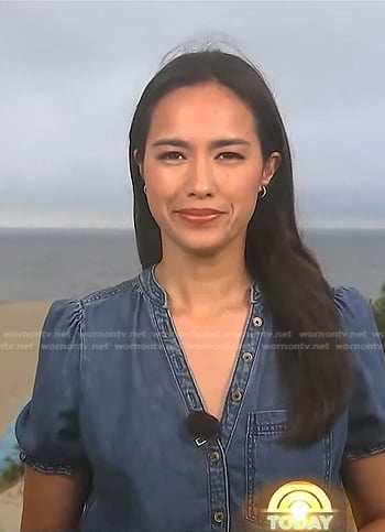 Emilie’s button front denim top on Today