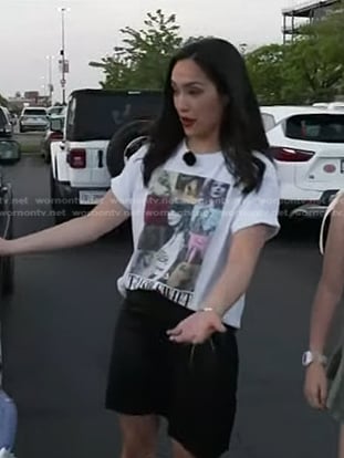 Emilie’s ivory Taylor Swift print tee on Today