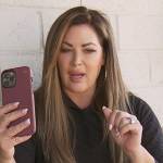 Emily’s black cropped hoodie and leggings on The Real Housewives of Orange County