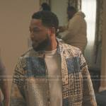 Emmett’s quilted patchwork jacket on The Chi