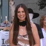 Erica Wark’s brown printed mini dress on Good Morning America