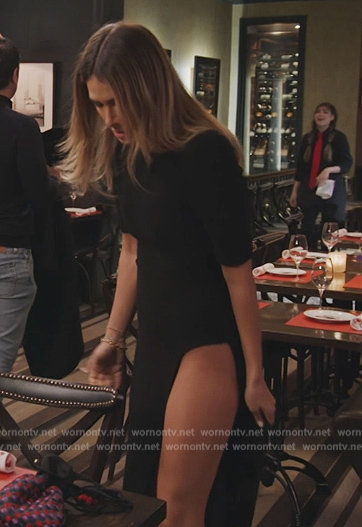 Erin’s black turtleneck dress on The Real Housewives of New York City