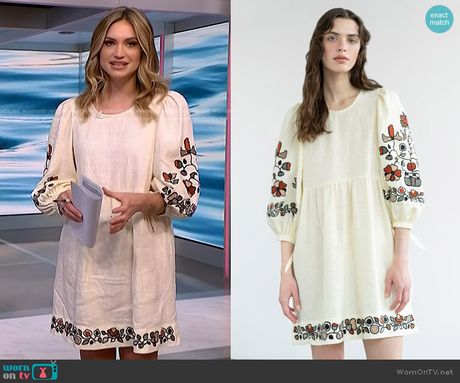 Etnodim Linen Dress with Embroidery Zadorozhniy Dress worn by Ellison Barber on NBC News Daily