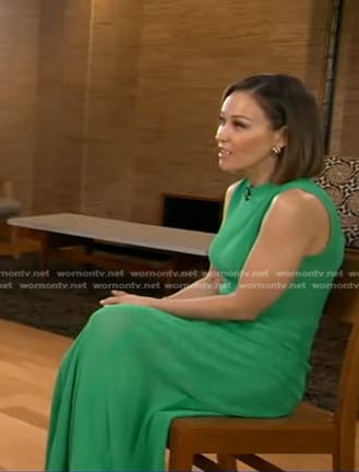 Eva’s green scalloped dress on Good Morning America