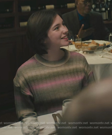 Eva’s ombre stripe ribbed sweater on Billions