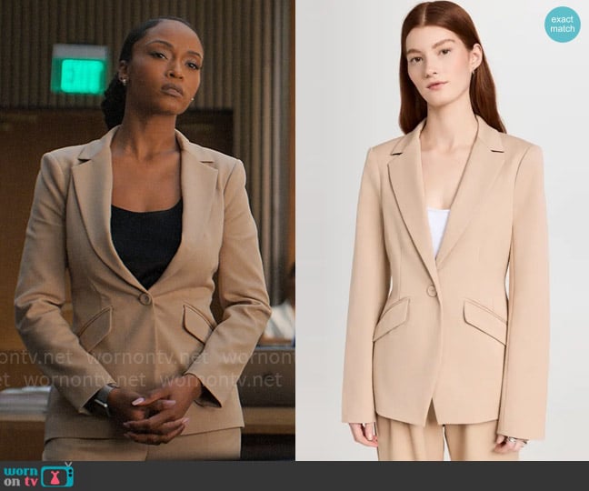 Favorite Daughter The Favorite Blazer in Beige worn by Andrea Freemann (Yaya DaCosta) on The Lincoln Lawyer