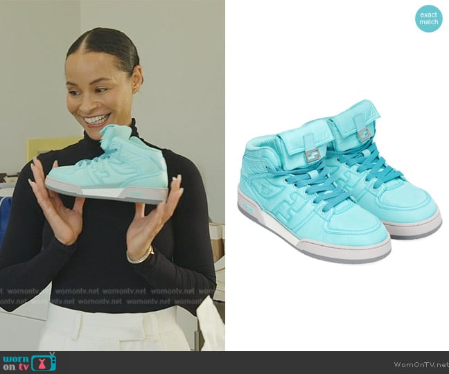 Fendi Fendi Match high-tops sneakers worn by Sai De Silva on The Real Housewives of New York City