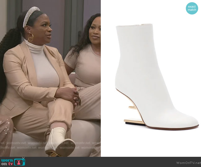 Fendi First F Heel Bootie worn by Kandi Burruss on The Real Housewives of Atlanta