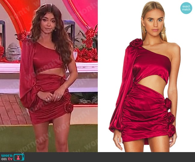 For Love and Lemons Mila Mini Dress worn by Sarah Hyland on Love Island USA