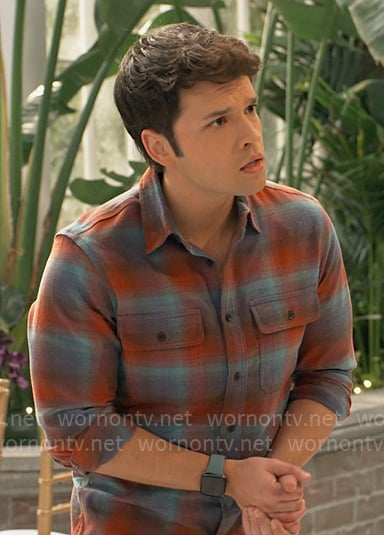 Freddie’s orange and blue plaid shirt on iCarly