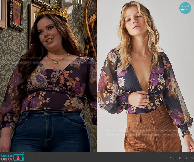 Intimately Wanderlust Bodysuit worn by Lou Hockhauser (Miranda May) on Bunkd