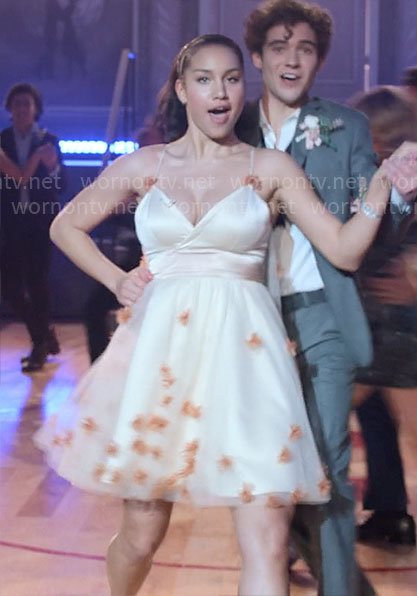 Gina’s flower embellished dress on High School Musical The Musical The Series