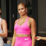 Gizelle’s pink sports bra and leggings on The Real Housewives Ultimate Girls Trip