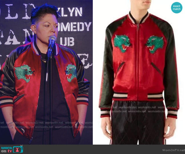 Gucci Reversible Acetate Jacket worn by Che Diaz (Sara Ramirez) on And Just Like That