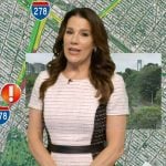Heather’s black and white tweed dress on Good Morning America