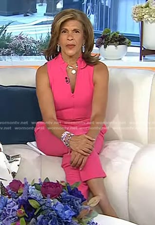Hoda’s pink zip-front jumpsuit on Today