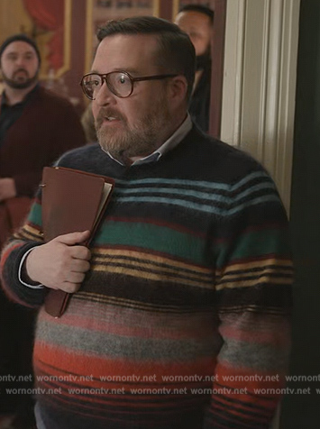 Howard’s mohair stripe sweater on Only Murders in the Building