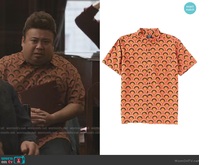 Hurley Rincon Short Sleeve Printed Woven Shirt worn by (Don Darryl Rivera) on Only Murders in the Building