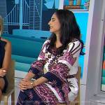 Jacqui Gifford’s printed tie waist dress on Today