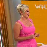 Jamie Yuccas’ pink flared dress on CBS Mornings