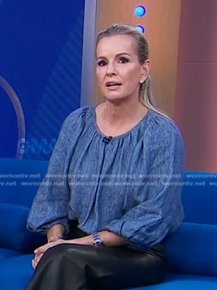 Jennifer’s blue puff sleeve top on Good Morning America