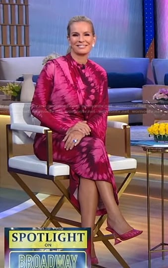 Jennifer’s pink draped tie dye dress on Good Morning America