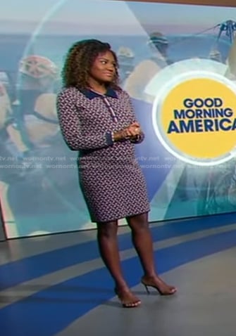 Janai’s geometric print polo dress on Good Morning America