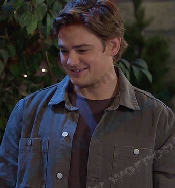 Johnny’s brown shirt jacket on Days of our Lives