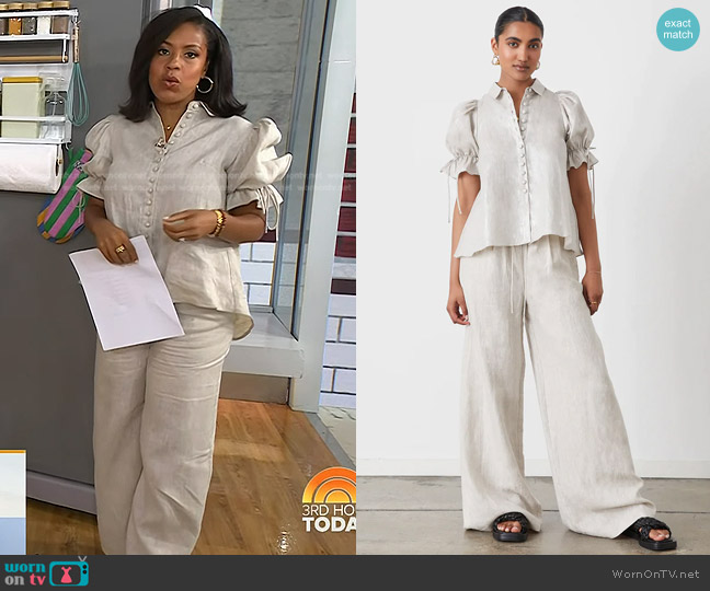 Joslin Sara Shirt worn by Sheinelle Jones on Today