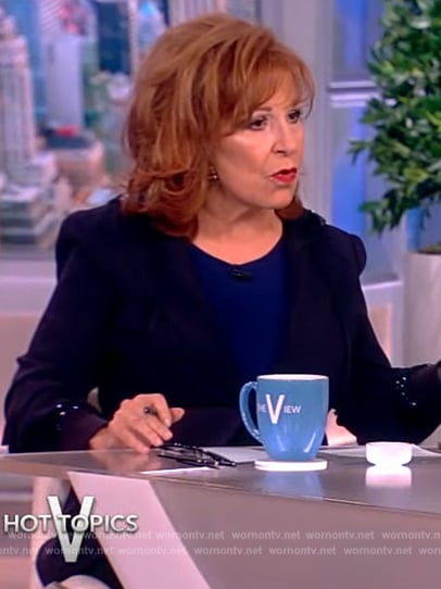 Joy’s embellished hooded blazer on The View