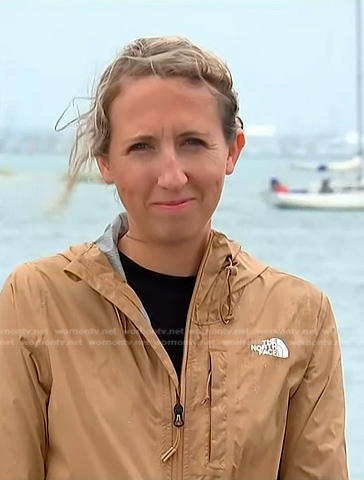 Julia Ainsley’s beige rain jacket on NBC News Daily