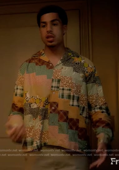 Junior’s patchwork print shirt on Grown-ish