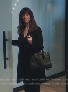 Wendy’s black leather tote on Billions