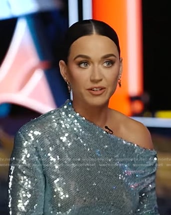 Katy Perry’s sequin asymmetric dress on Good Morning America