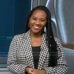 Kay Angrum’s houndstooth blazer on NBC News Daily
