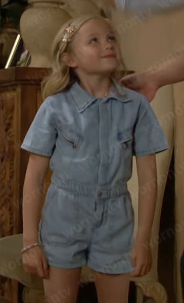 Kelly’s denim romper on The Bold and the Beautiful