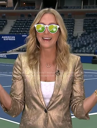 Lara’s metallic blazer on Good Morning America