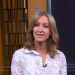 Lara’s white and lilac floral dress on Good Morning America