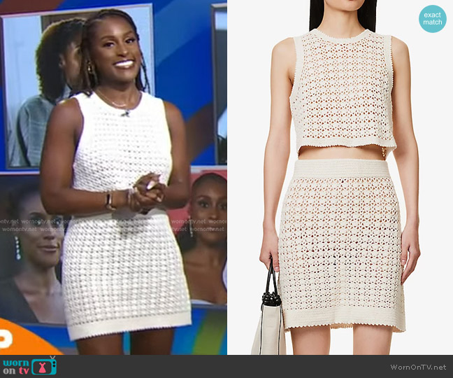 Leset Lucy Top in Cream worn by Issa Rae on Good Morning America