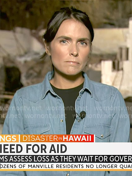 Lilia Luciano’s chambray shirt on CBS Mornings
