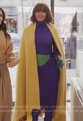 Lisa’s purple knit dress on And Just Like That