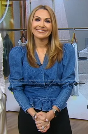 Lori’s denim peplum top on Good Morning America