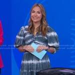 Lori’s grey tie dye puff sleeve dress on Good Morning America