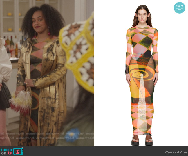 Louisa Ballou Pink High Tide Maxi Dress worn by (Bethlehem Million) on And Just Like That