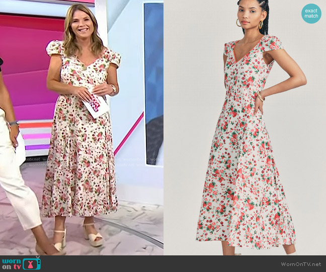 LoveShackFancy Adela Maxi Dress worn by Jenna Bush Hager on Today