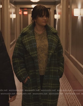 Mabel’s green plaid coat on Only Murders in the Building