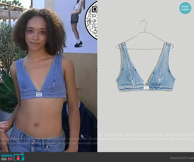 Madewell x Molly Dickson Denim Bralette