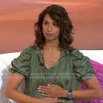 Manjit Devgun’s green puff sleeve dress on Today