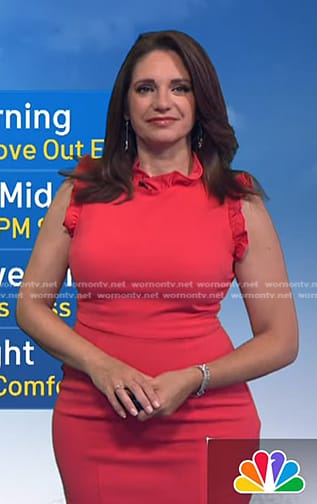 Maria’s red ruffle sheath dress on Today