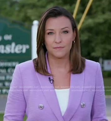 Mary’s lilac double breasted blazer on Good Morning America
